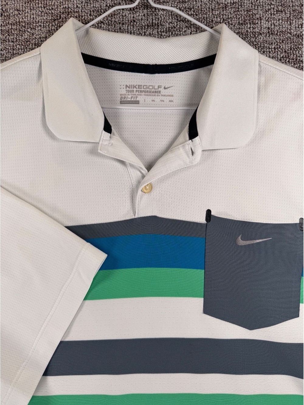 Nike Performance Golf Athletic Preppy Casual Polo Shirt, size 2XL